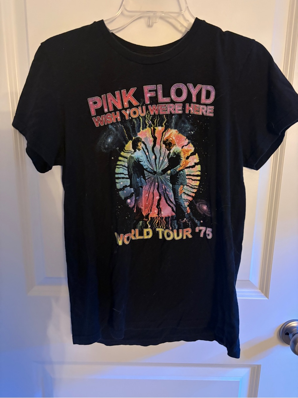 Pink Floyd Black 'Wish You Were Here' World Tour 75 Graphic Tee